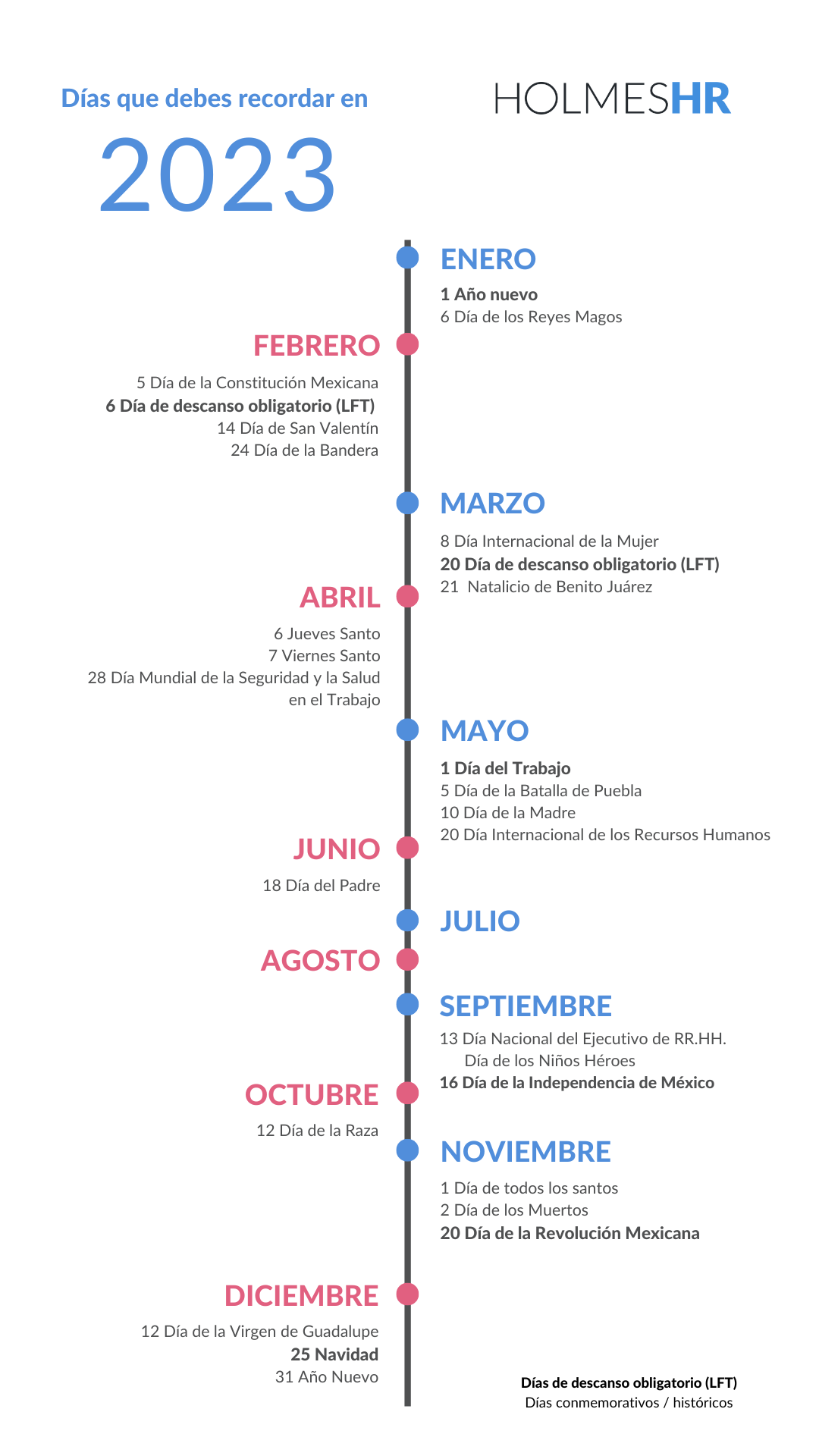 Calendario Laboral México 2023 Descargar Plantilla Gratis 3768