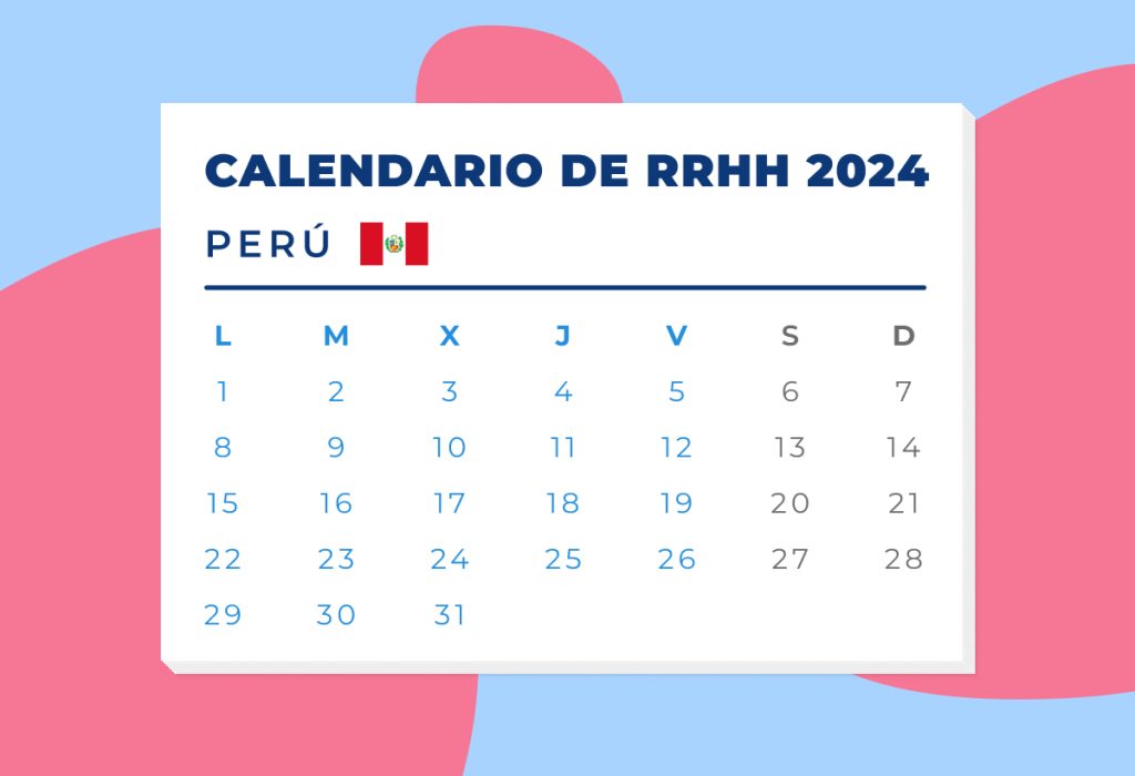 Calendario Laboral en Perú 2024 Pandapé